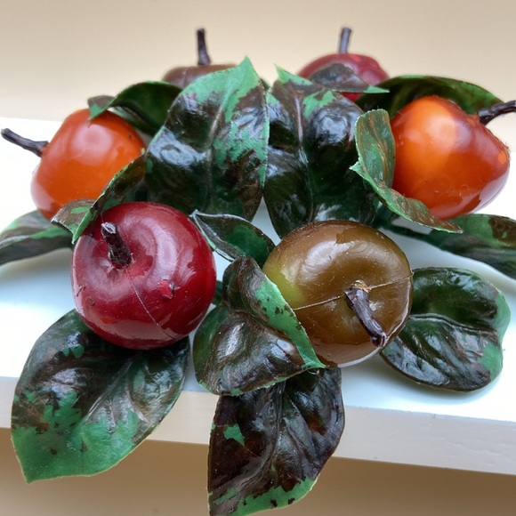 Vintage Christmas Candle Ring Faux Fruit - Made in Italy. READ - Picture 4 of 8
